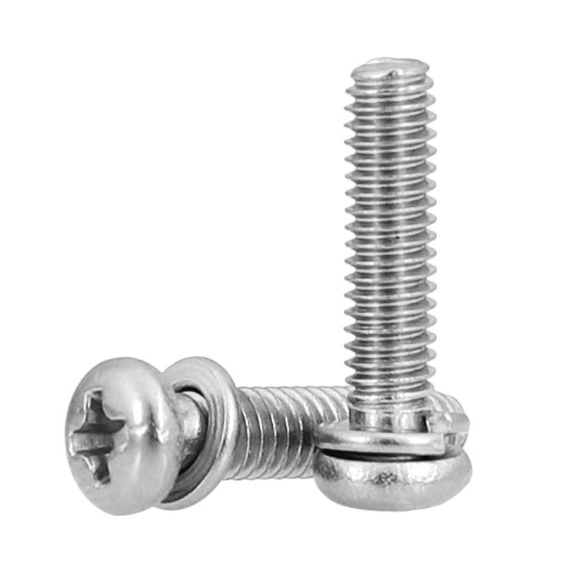 Титановое покрытие для обработки поверхности полировки Pan Head Cross Recessed Combination Screw для широкого использования GB9074.7